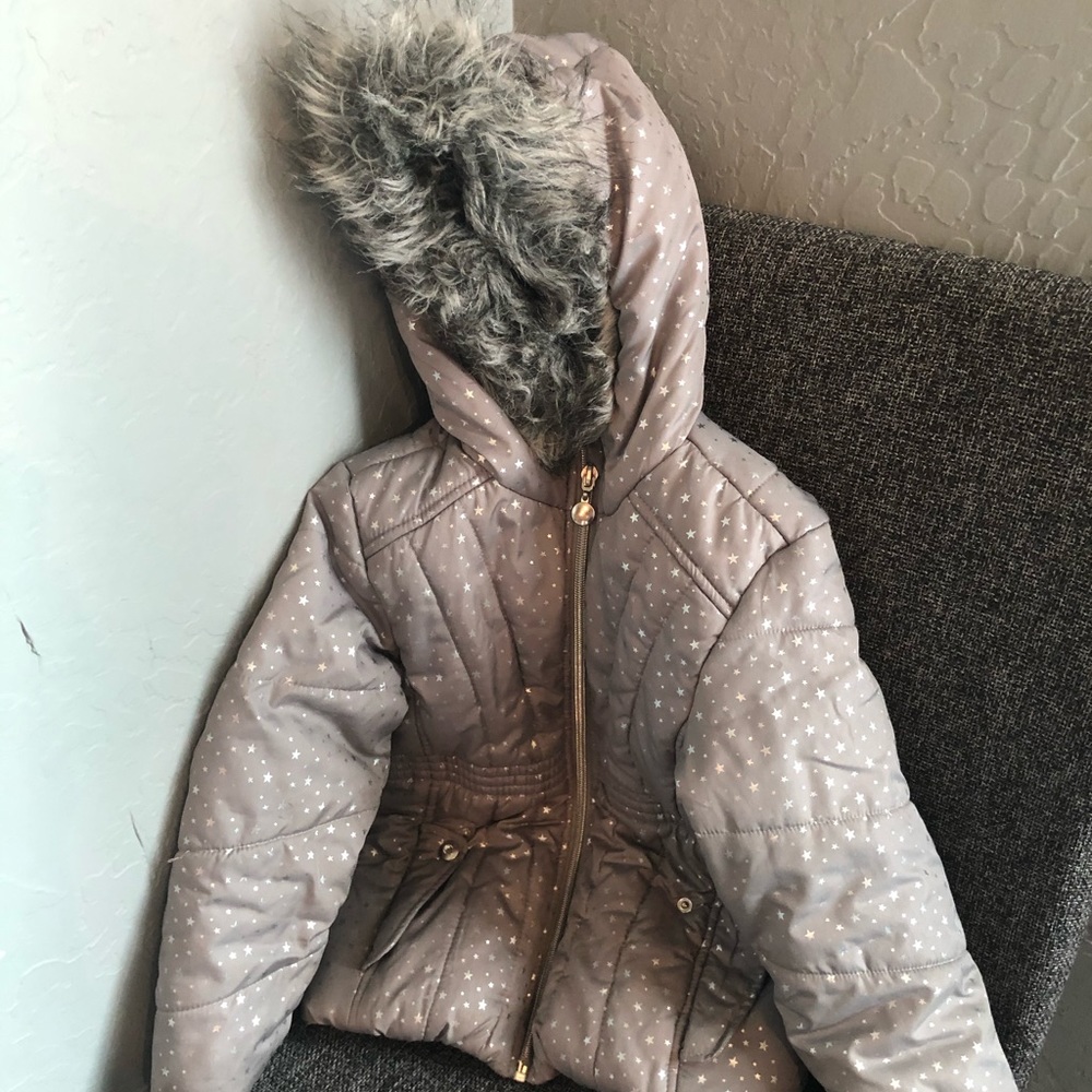 Silver Stars girls puffer coat (Rothschild) - 5/6